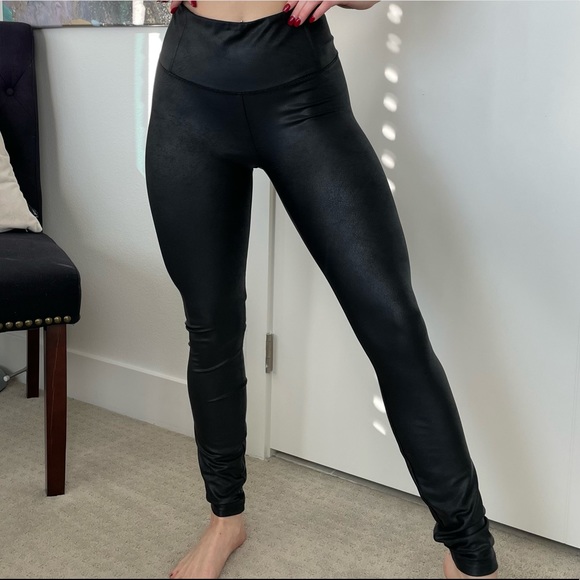 Faux Leather Black Leggings - Picture 1 of 3